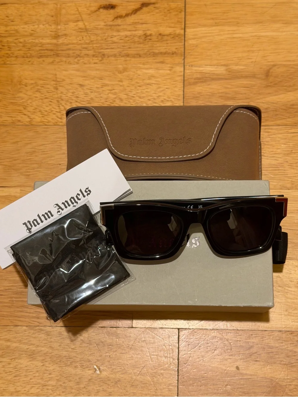 Palm Angels Westport 49MM Black Rectangular Sunglasses Unisex